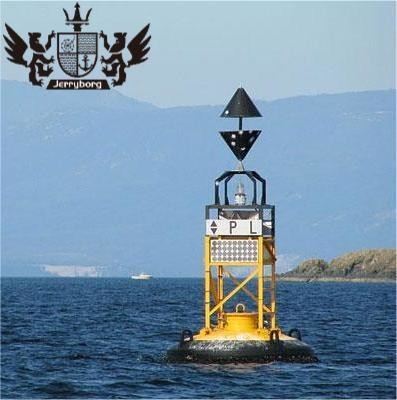 Bouée d'avertissement en plastique marin bouée flottante d'amarrage en acier bouée de navigation