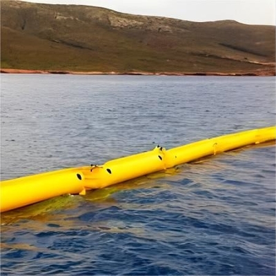 Boom de contention d'huile de caoutchouc en mousse de barrière flottante en PVC Port de contenant personnalisé / lac / boom pétrolier offshore