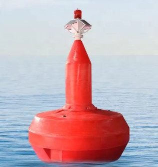 Bouées de navigation en plastique personnalisées de l'usine Marqueur de mer Bouée avec lumière solaire pour l'océan