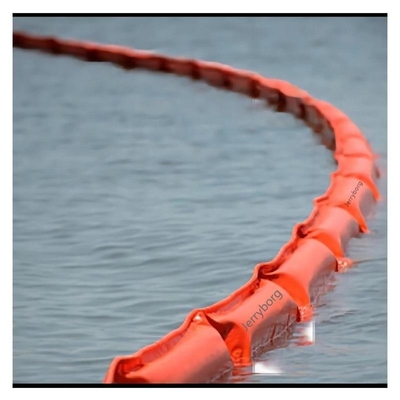 Boom de confinement en PVC flottant orange pour les fuites de déversements d'eau