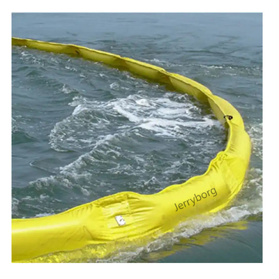 Boom de confinement en PVC flottant orange pour les fuites de déversements d'eau