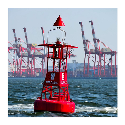 Bouée de navigation flottante en acier avec panneau solaire et lumière LED