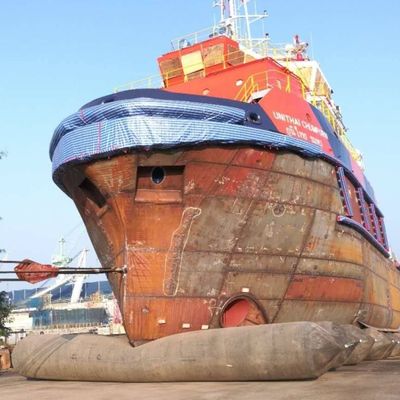 bateau de 1.2m*12m lançant Marine Rubber Airbags gonflable